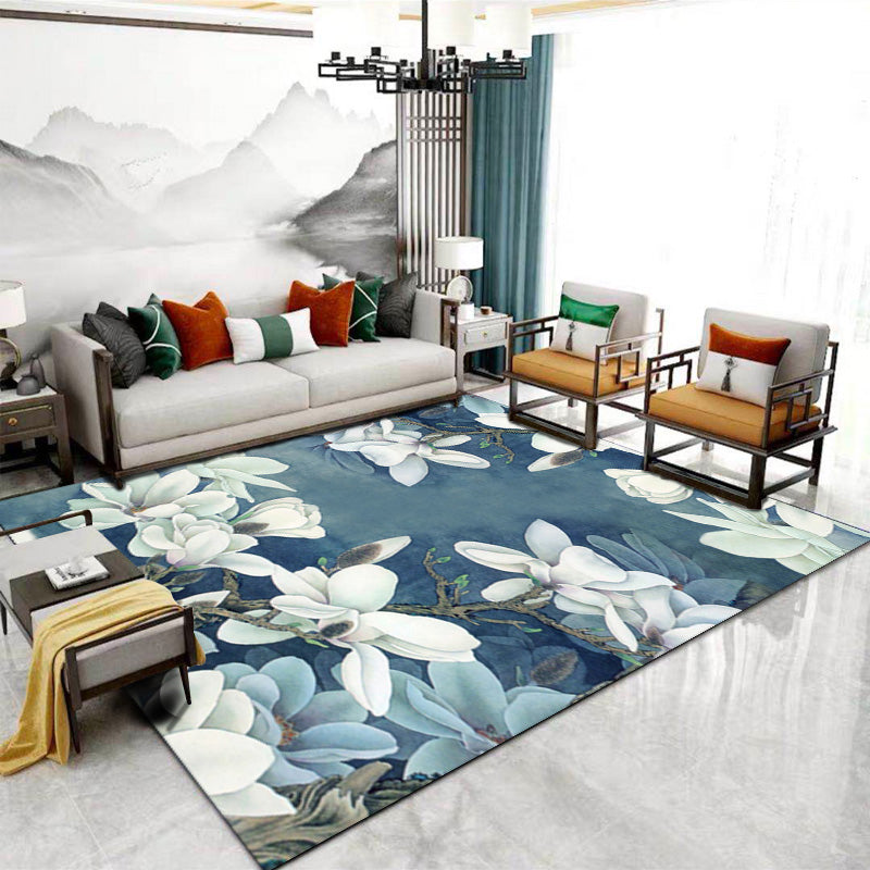 Lisslune | Formal Living Room Rug Multicolored Patterned Indoor Rug Polyester Non-Slip Back Washable Rug