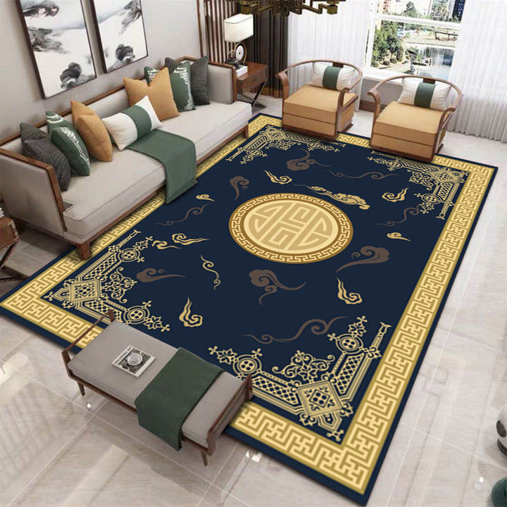 Lisslune | Formal Living Room Rug Multicolored Patterned Indoor Rug Polyester Non-Slip Back Washable Rug