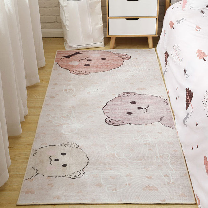 Lisslune | Cute Cartoon Pattern Carpet Multicolor Polypropylene Indoor Carpet Non-Slip Easy to Care Area Rug for Kids Room