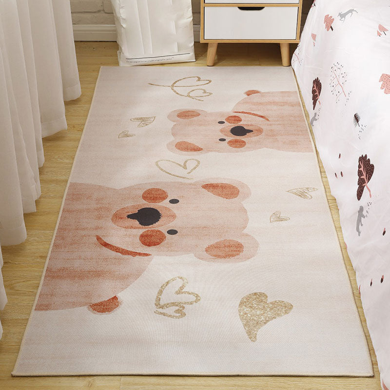 Lisslune | Cute Cartoon Pattern Carpet Multicolor Polypropylene Indoor Carpet Non-Slip Easy to Care Area Rug for Kids Room