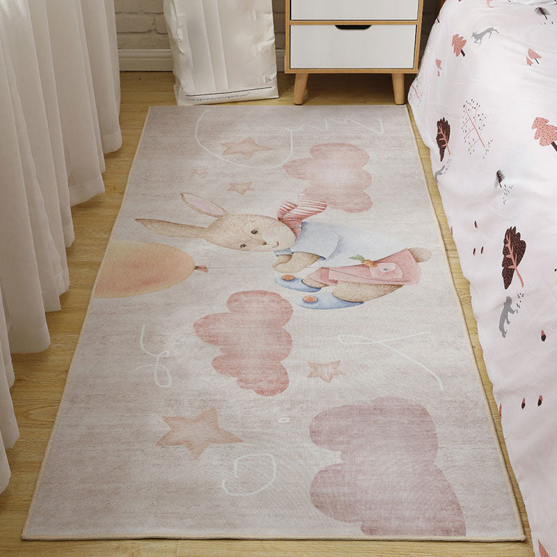 Lisslune | Cute Cartoon Pattern Carpet Multicolor Polypropylene Indoor Carpet Non-Slip Easy to Care Area Rug for Kids Room