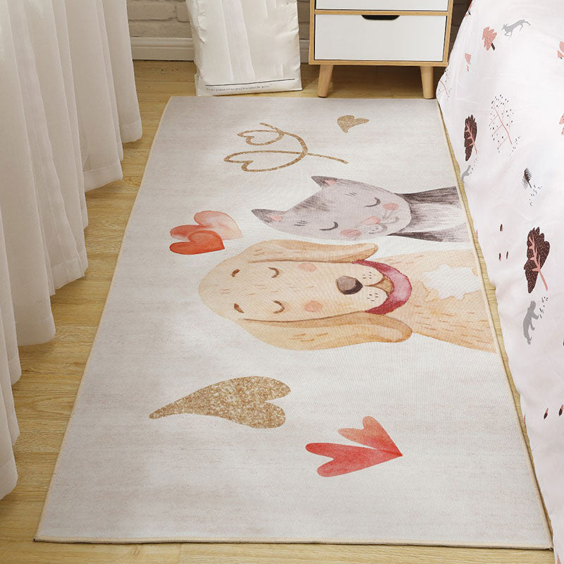 Lisslune | Cute Cartoon Pattern Carpet Multicolor Polypropylene Indoor Carpet Non-Slip Easy to Care Area Rug for Kids Room