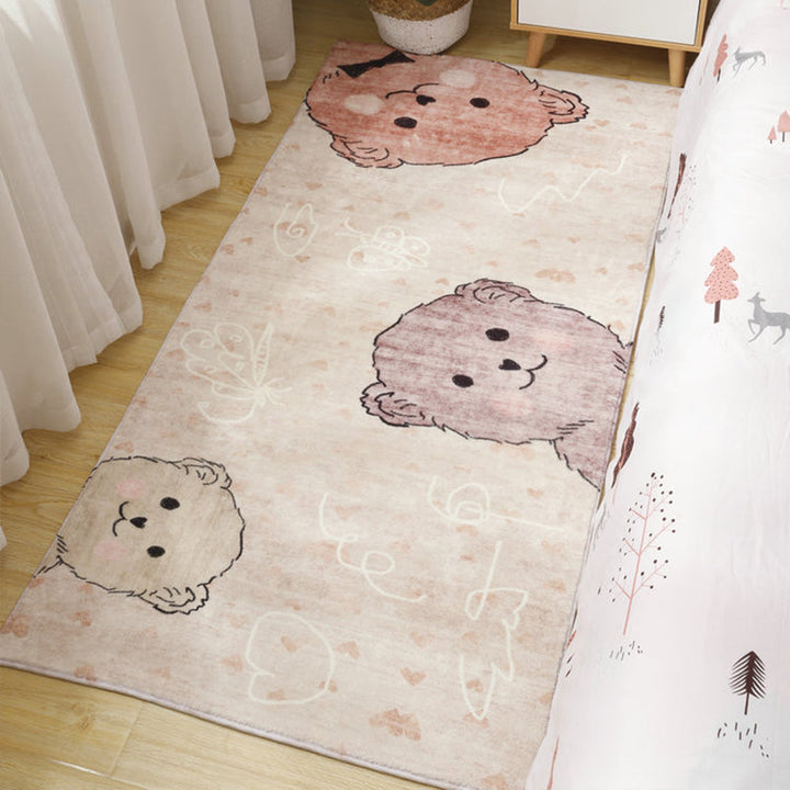 Lisslune | Cute Cartoon Pattern Carpet Multicolor Polypropylene Indoor Carpet Non-Slip Easy to Care Area Rug for Kids Room