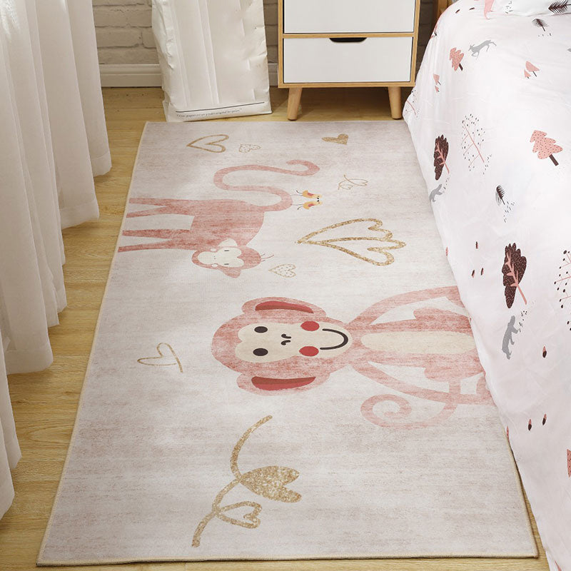 Lisslune | Cute Cartoon Pattern Carpet Multicolor Polypropylene Indoor Carpet Non-Slip Easy to Care Area Rug for Kids Room