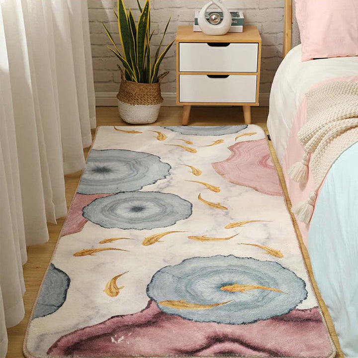 Lisslune | Western Room Rug Multicolored Color Block Indoor Rug Polyester Non-Slip Backing Easy-Care Rug