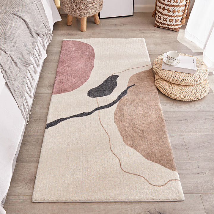 Lisslune | Western Room Rug Multicolored Color Block Indoor Rug Polyester Non-Slip Backing Easy-Care Rug