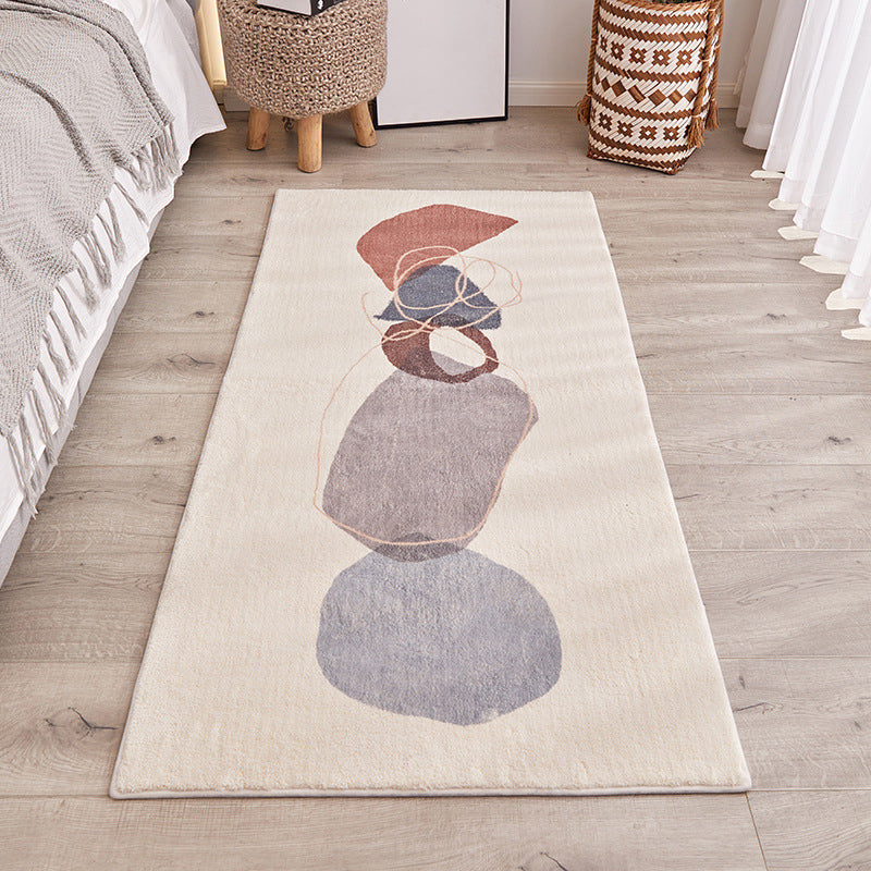 Lisslune | Western Room Rug Multicolored Color Block Indoor Rug Polyester Non-Slip Backing Easy-Care Rug