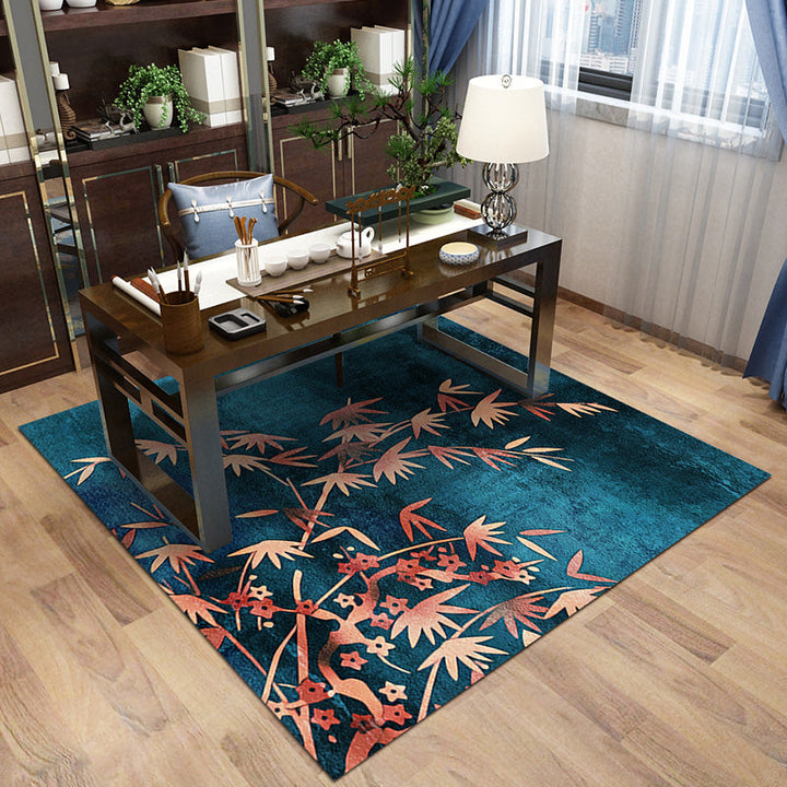 Lisslune | Multi-Color Pattern Rug Polypropylene Asia Indoor Rug Non-Slip Back Stain-Resistant Area Rug for Living Room