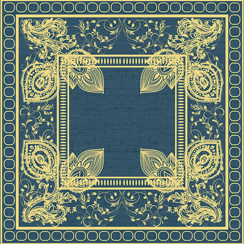 Lisslune | Multi-Color Pattern Rug Polypropylene Asia Indoor Rug Non-Slip Back Stain-Resistant Area Rug for Living Room
