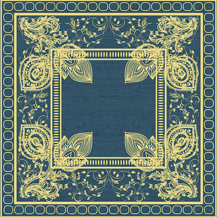 Lisslune | Multi-Color Pattern Rug Polypropylene Asia Indoor Rug Non-Slip Back Stain-Resistant Area Rug for Living Room