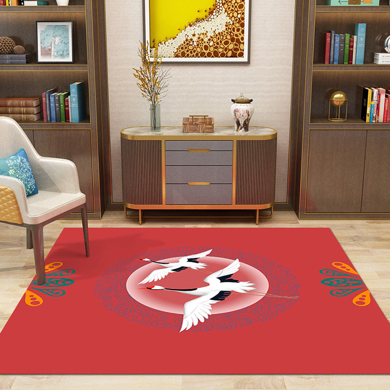 Lisslune | Multi-Color Pattern Rug Polypropylene Asia Indoor Rug Non-Slip Back Stain-Resistant Area Rug for Living Room