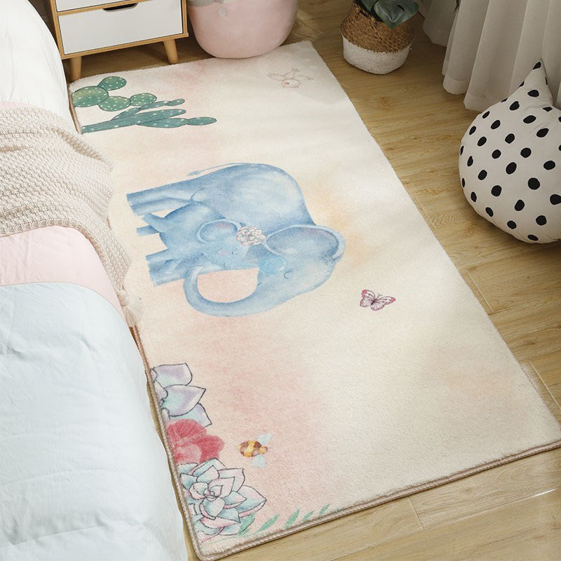 Lisslune | Beautiful Bedroom Rug Multicolor Cartoon Pattern Indoor Rug Synthetic Non-Slip Stain-Resistant Rug