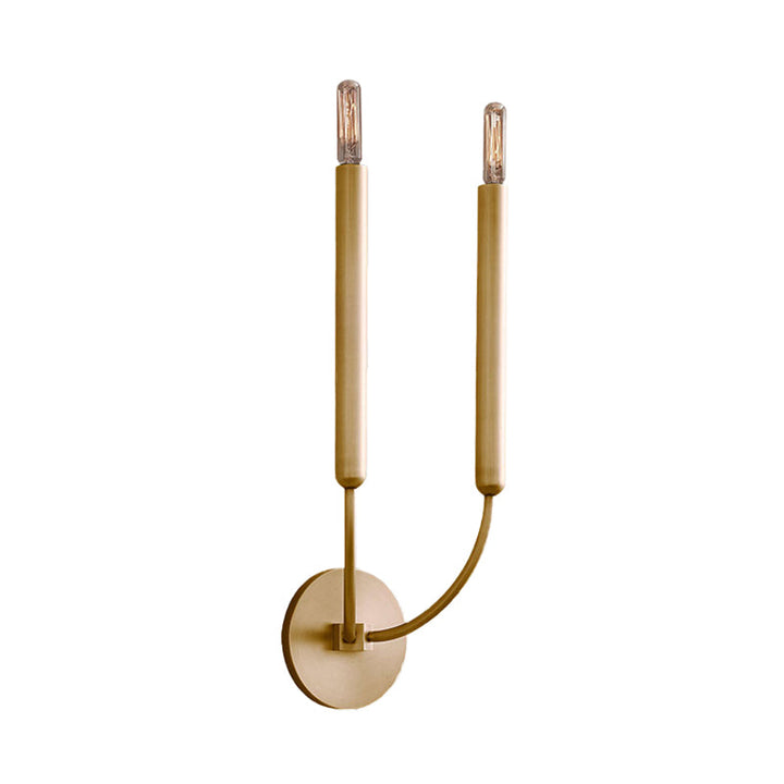 Skørter | 1/2 lamps pipe wall lamp traditional metal wall light in black/brass for the dining room