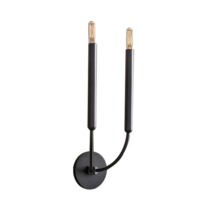 Skørter | 1/2 lamps pipe wall lamp traditional metal wall light in black/brass for the dining room