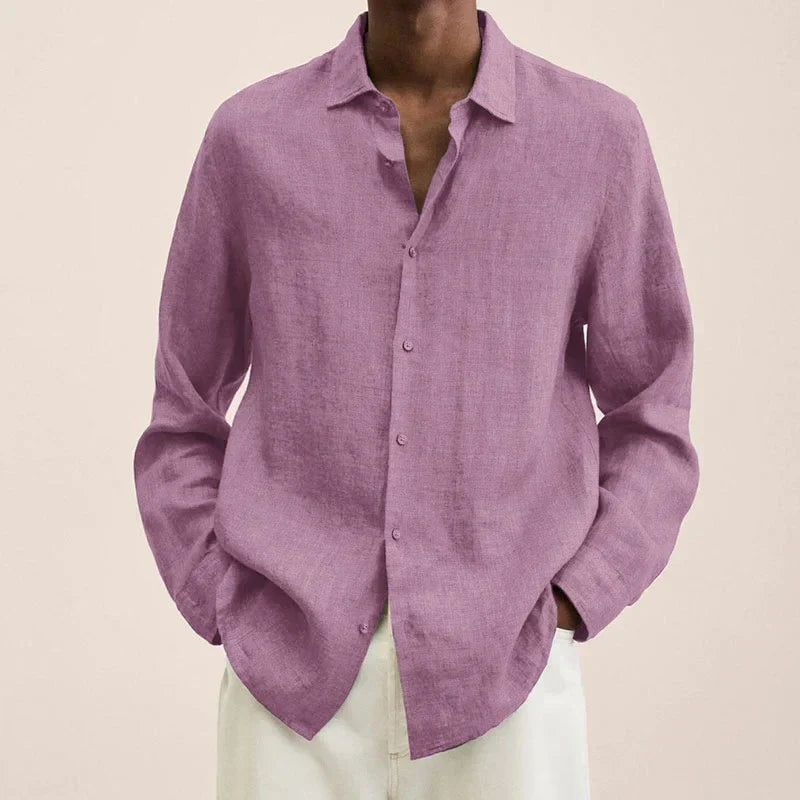 Lisslune | Linen Long Sleeve Shirt for Men
