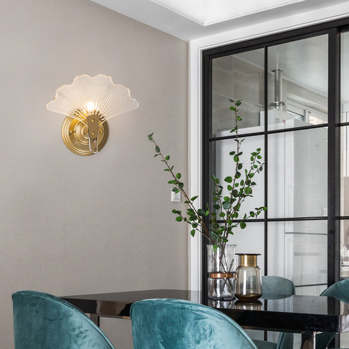 Skørter | Golden Ginkgo Wall Lamp Traditional 1/3 Heads Metal Wall Lighting for Dining Room