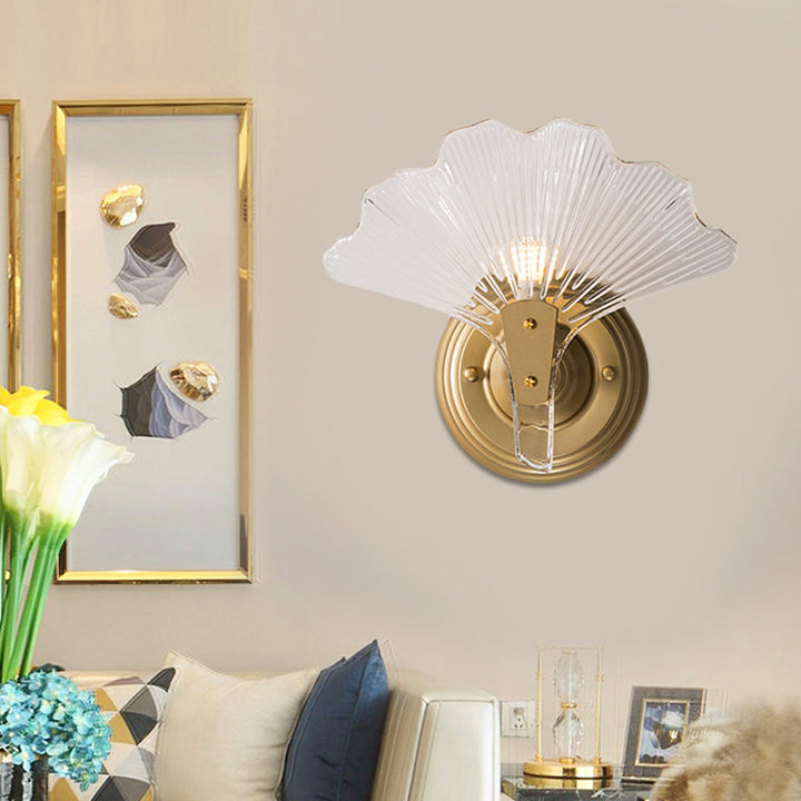 Skørter | Golden Ginkgo Wall Lamp Traditional 1/3 Heads Metal Wall Lighting for Dining Room