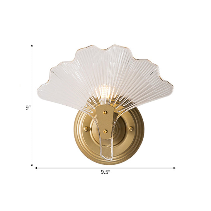 Skørter | Golden Ginkgo Wall Lamp Traditional 1/3 Heads Metal Wall Lighting for Dining Room
