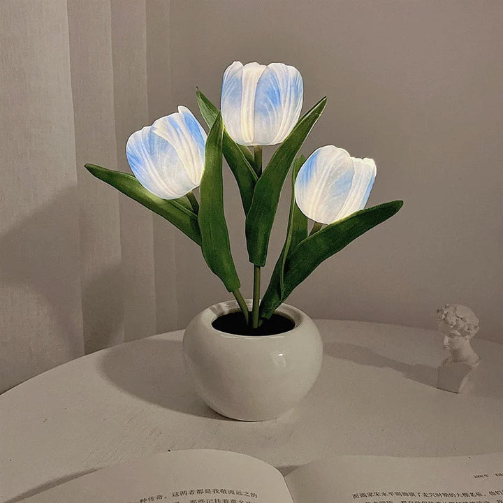 Lisslune | LED Tulip Nightstand Lamp Flower Table Lamp