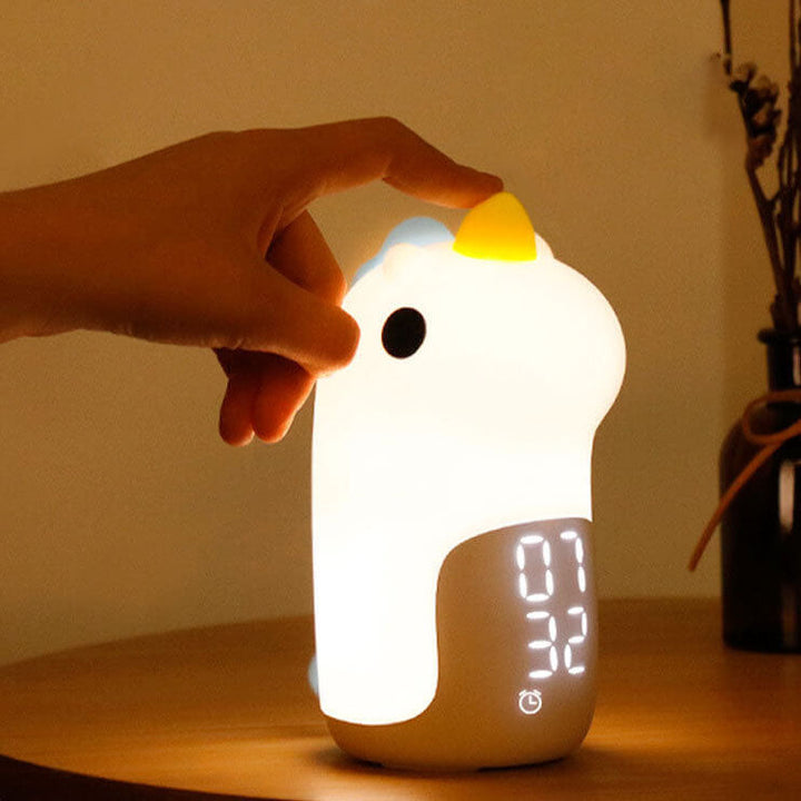 Lisslune | Unilora DreamLight Alarm Clock | Unicorn Design | Timer & LED Night Light | Nursery Decor