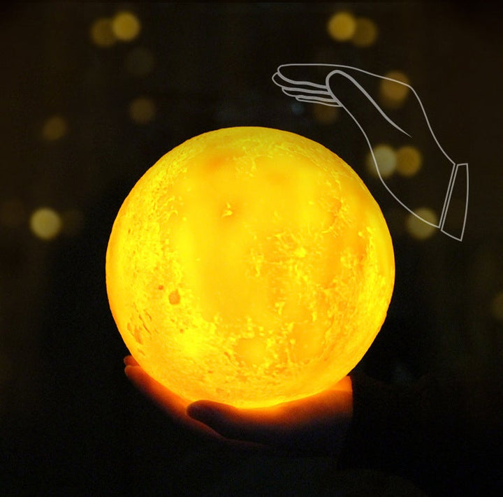 Lisslune | Creative Mini Rechargeable 3D Printed Moon 1-Light LED Table Lamp