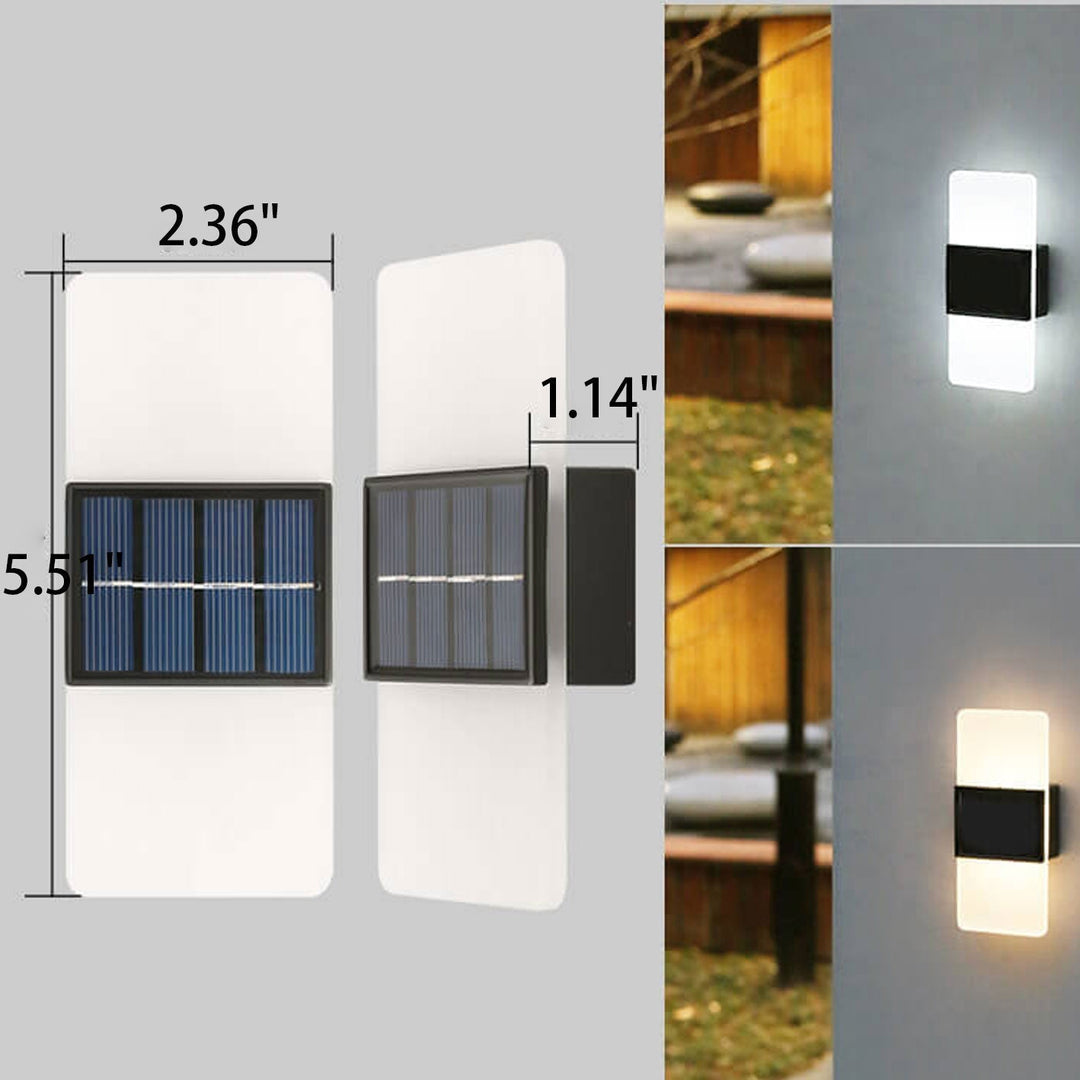 Lisslune | LumaZen Solar LED Wall Lamp | Weatherproof | Solar Powered Outdoor Lighting | Garden & Patio Decor
