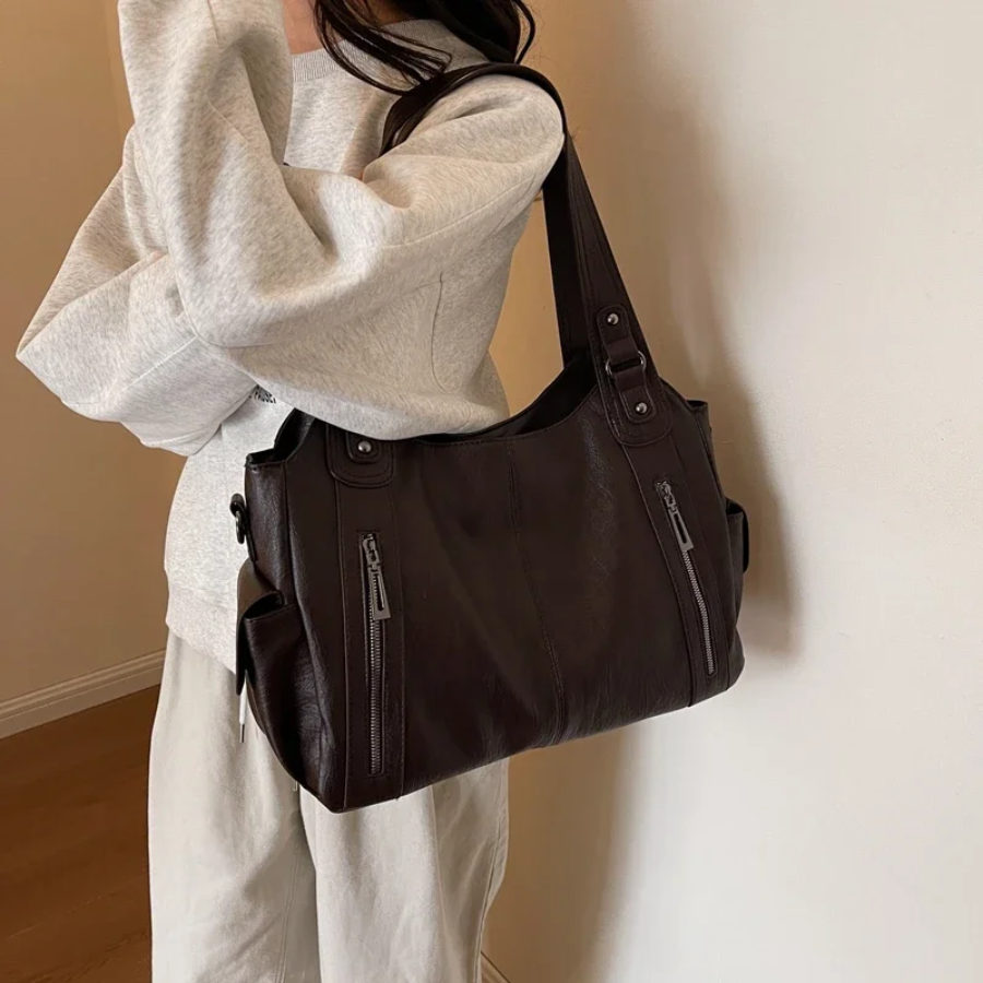 Lisslune | Women’s Classic Multi-Compartment Shoulder Bag – Alma