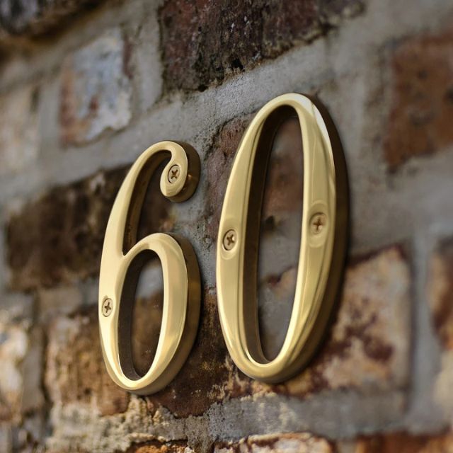 Lisslune | Traditional house numbers made of solid brass