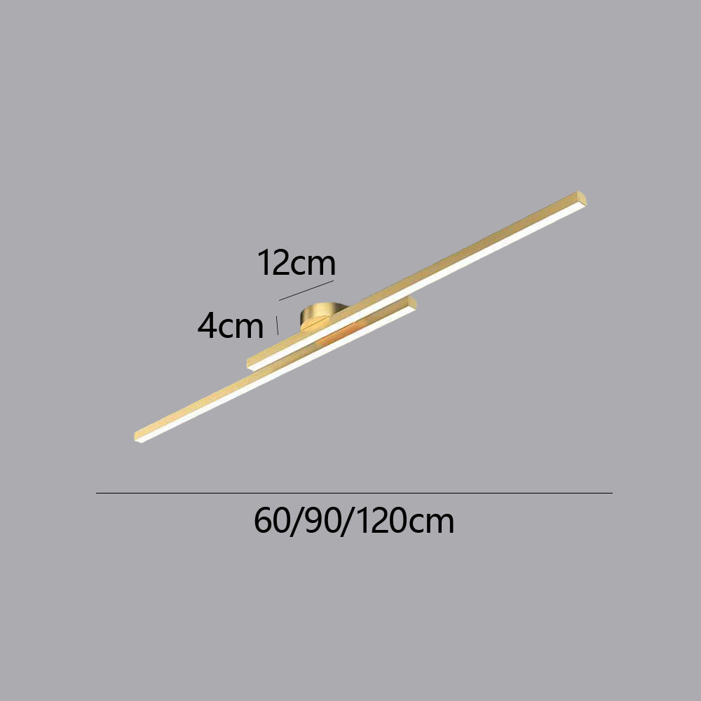 Lisslune | Modern Aluminium Semi Flush Mount LED Ceiling Light | Minimalist Design for Living Room. Bedroom & Hallway