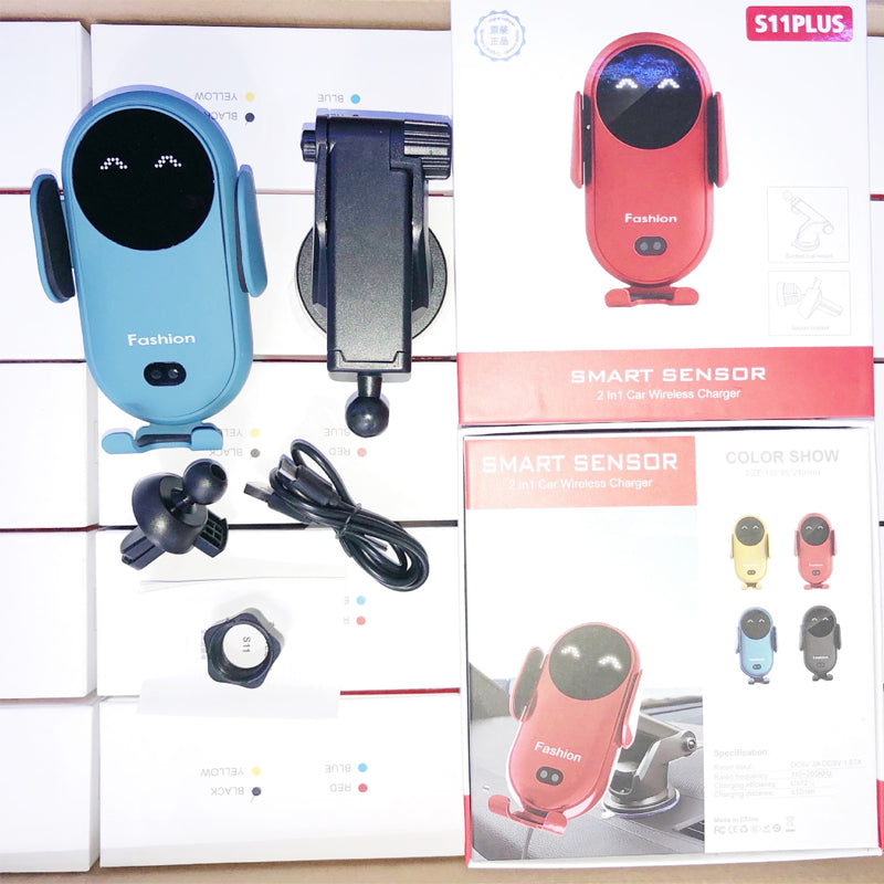 Lisslune | Smart Wireless Auto-Sensing Car Phone Mount Charger