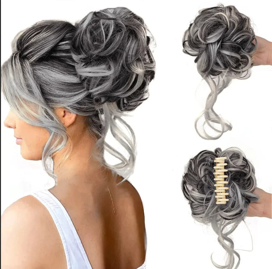 Lisslune | Curly Hair Bun – Clip-in Hair Piece with Volume and Natural Look