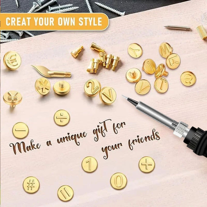 Lisslune | 26 Letters Copper Mold —DIY Wood Burning/Carving Set