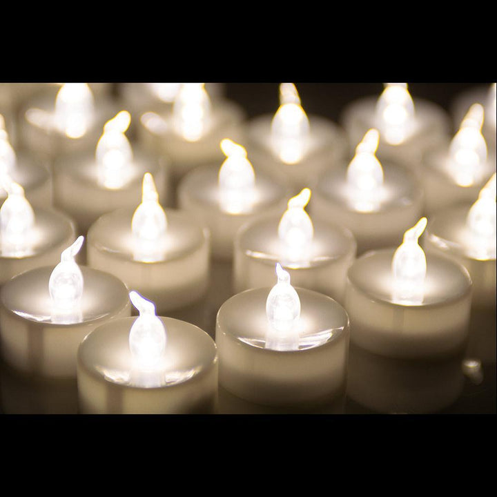 Lisslune | 24-piece: Warm white tea lights timer flameless smokeless candles