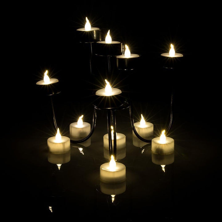 Lisslune | 24-piece: Warm white tea lights timer flameless smokeless candles