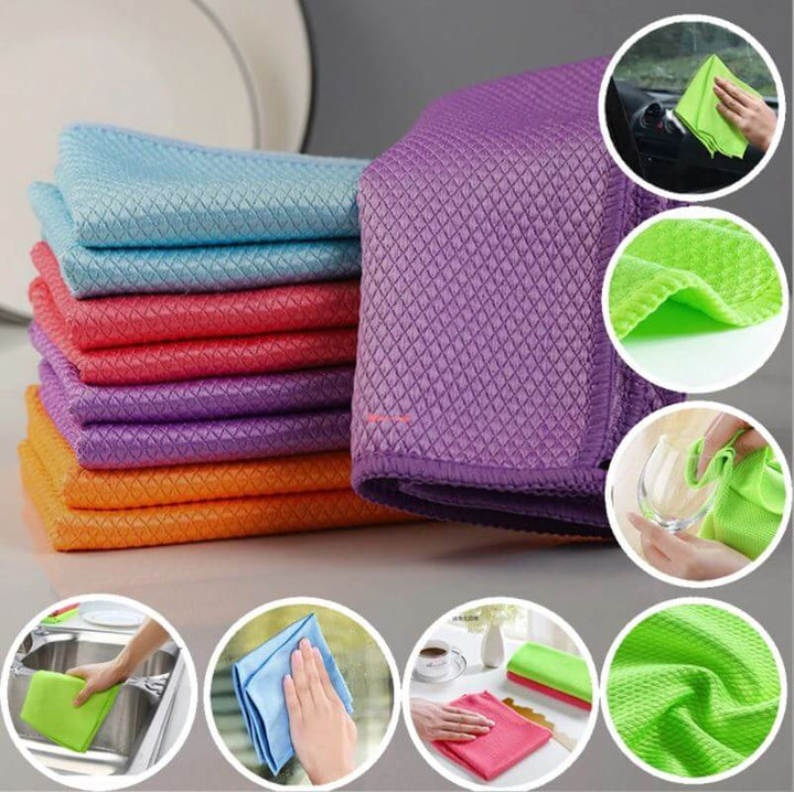 Lisslune | Soft Touch Wonder Cloth – Stripe-Free Cleaning of Glass, Mirrors & Stainless Steel