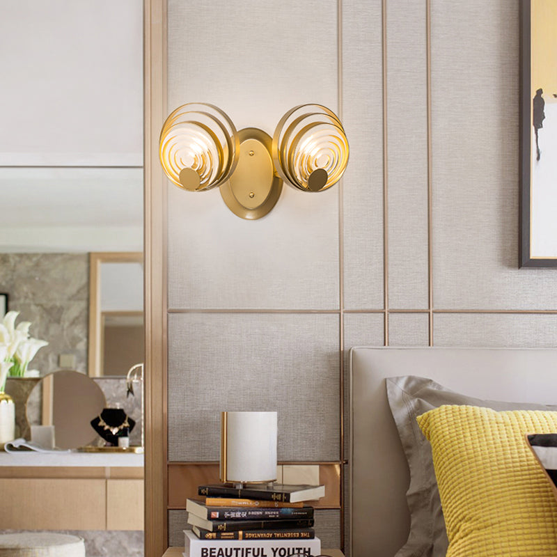 Skørter | Metal Circle Wall Lamp Tradition 1/2 Lamps Gold Wall Lamp Lighting Fixture for Nightstand