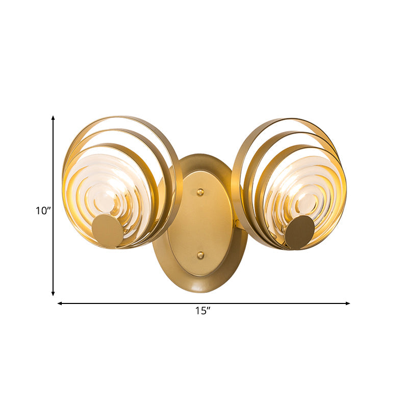 Skørter | Metal Circle Wall Lamp Tradition 1/2 Lamps Gold Wall Lamp Lighting Fixture for Nightstand