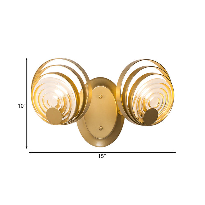 Skørter | Metal Circle Wall Lamp Tradition 1/2 Lamps Gold Wall Lamp Lighting Fixture for Nightstand