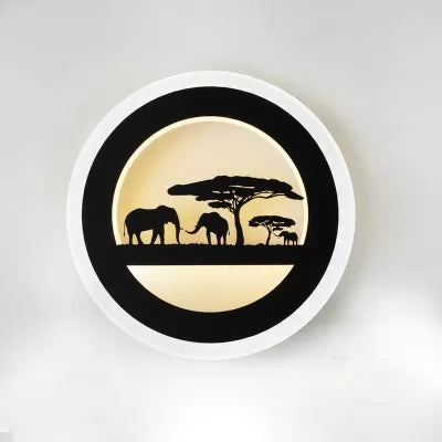 Skørter | Black natural visible wall lamp modern stylish acrylic wall lamp for living room corridor