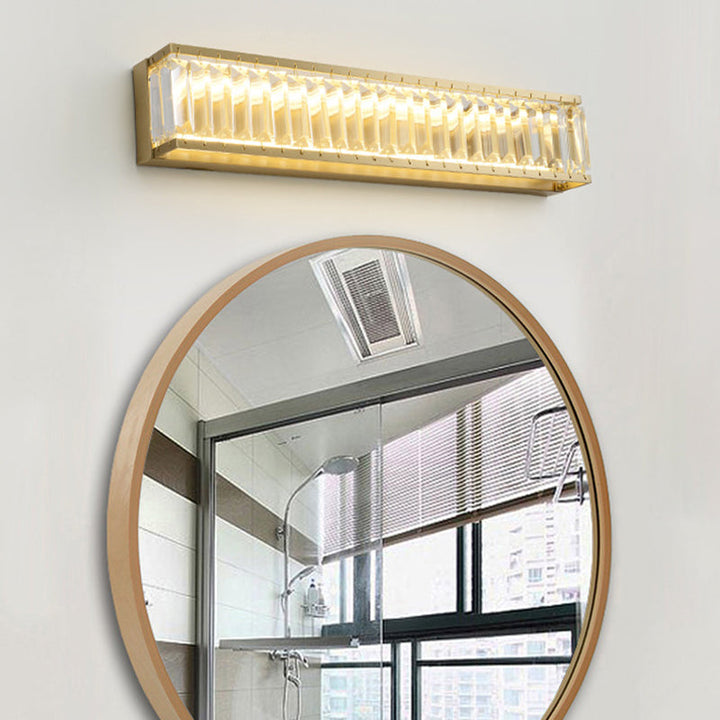 Skørter | 10"/10.5"/16" Width Round/Rectangular Wall Light Traditional Crystal Brass LED Wall Light for Bedroom