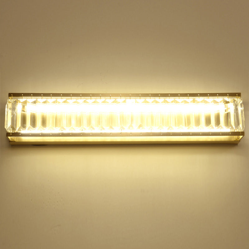 Skørter | 10"/10.5"/16" Width Round/Rectangular Wall Light Traditional Crystal Brass LED Wall Light for Bedroom