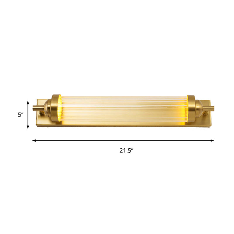 Skørter | 10"/10.5"/16" Width Round/Rectangular Wall Light Traditional Crystal Brass LED Wall Light for Bedroom