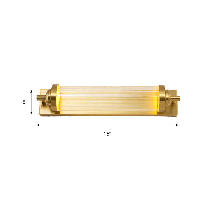 Skørter | 10"/10.5"/16" Width Round/Rectangular Wall Light Traditional Crystal Brass LED Wall Light for Bedroom