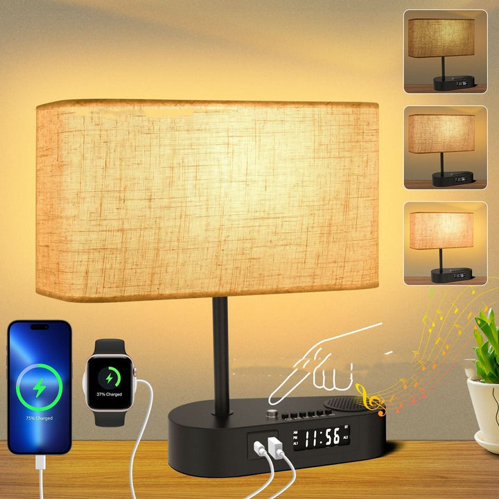 Lisslune | ARA - Alarm clock with charging connection and table lamp