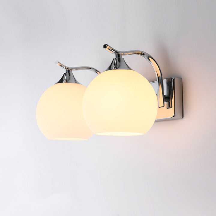 Skørter | Satin Opal Glass Dome Wall Lamp Simple Style Hallway Wall Mount Light
