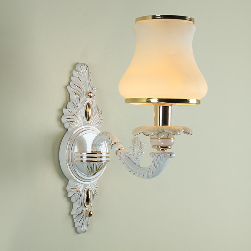 Skørter | Candle style wall lamp Vintage metal wall light with lampshade for bedroom
