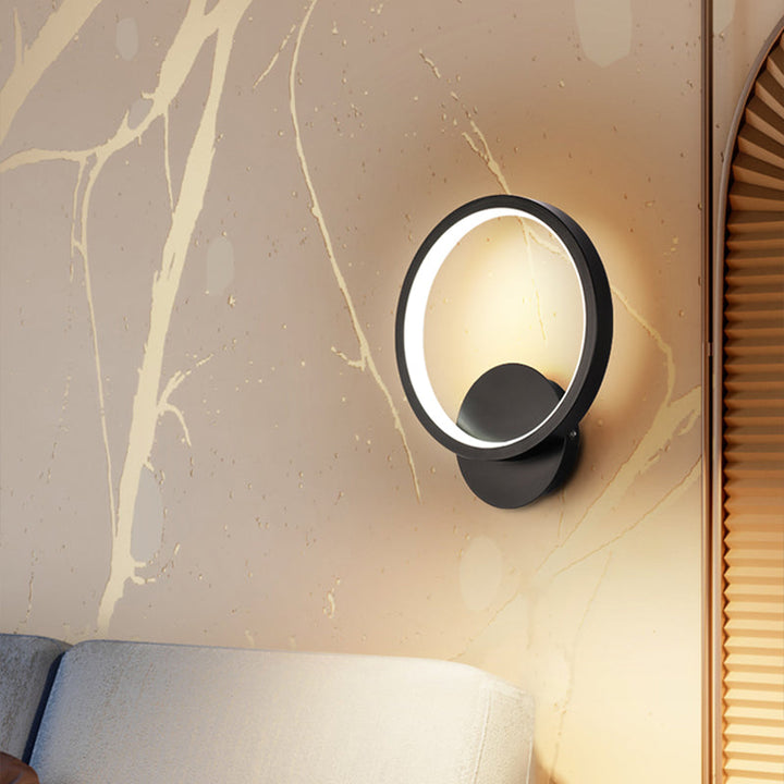 Lisslune | Nordic Geometric LED Wall Lamp Metal Nightstand Wall Mount Light in Gray