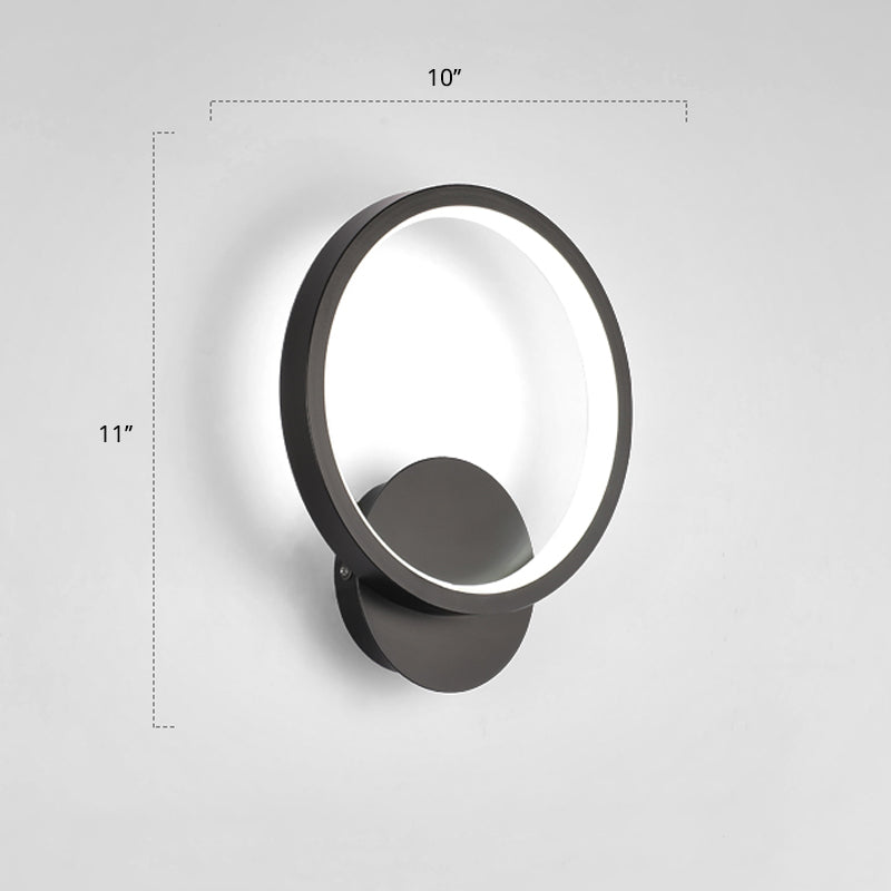 Lisslune | Nordic Geometric LED Wall Lamp Metal Nightstand Wall Mount Light in Gray