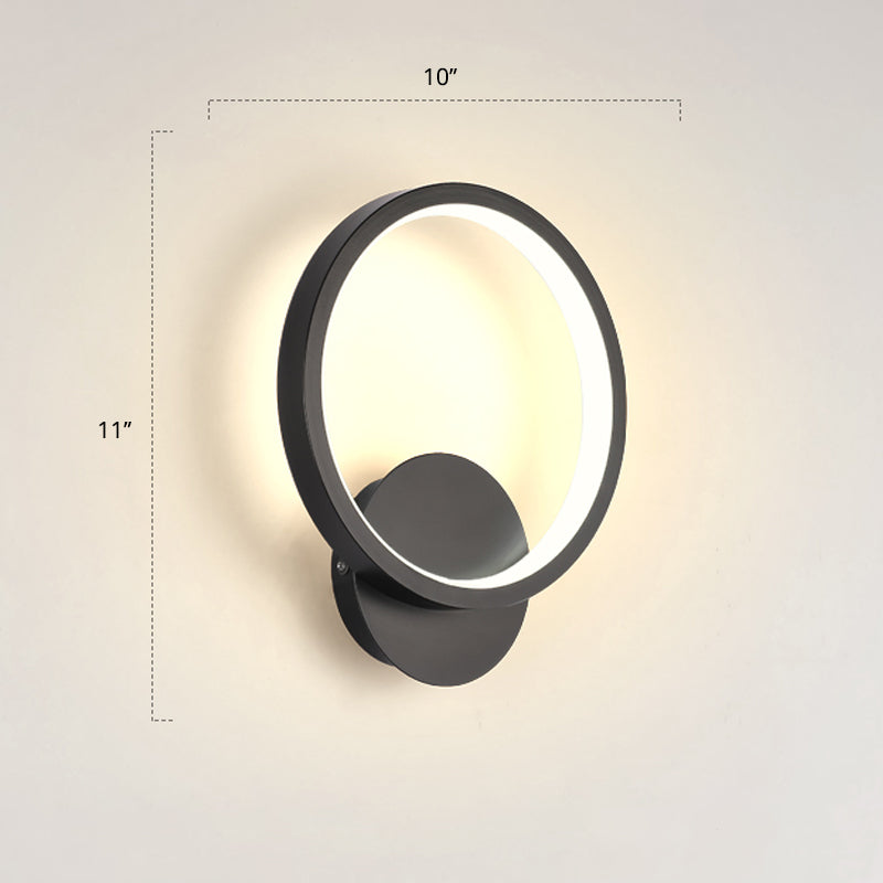 Lisslune | Nordic Geometric LED Wall Lamp Metal Nightstand Wall Mount Light in Gray