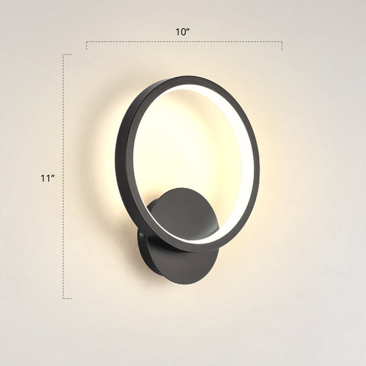 Lisslune | Nordic Geometric LED Wall Lamp Metal Nightstand Wall Mount Light in Gray